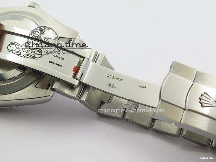 Gray SS Dial A3136 Sliver On Sticks 41mm SS Bracelet Markers Datejust II 116334 1225